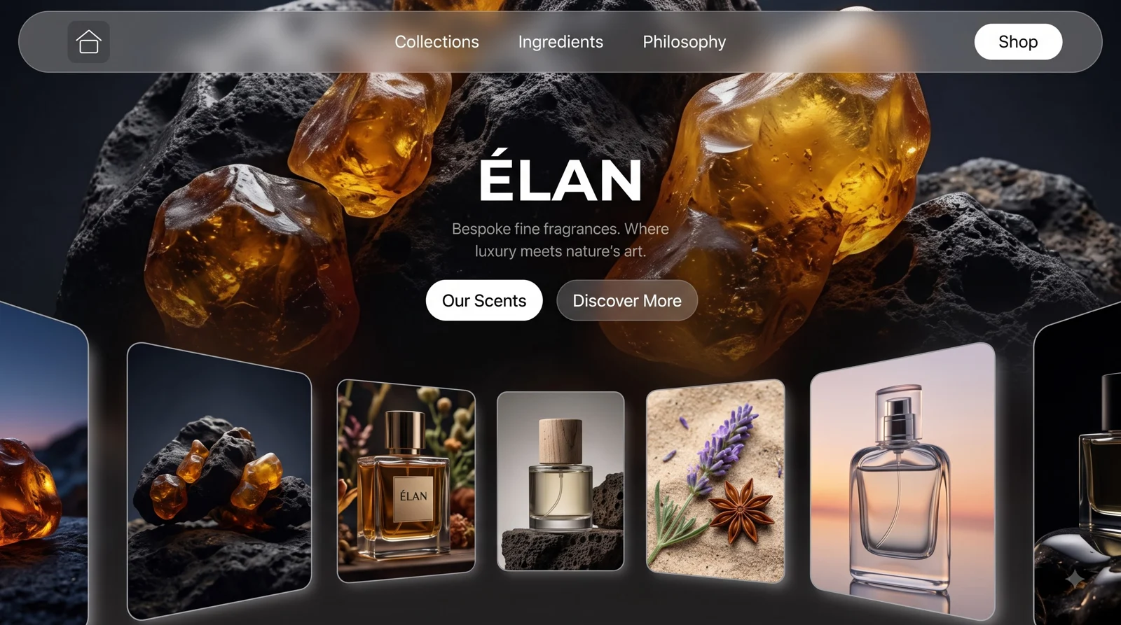 ÉLAN — main website art direction