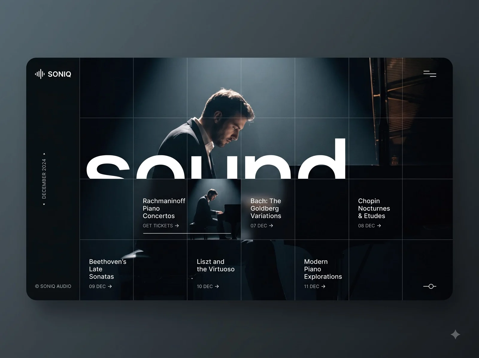 SONIQ — main website art direction